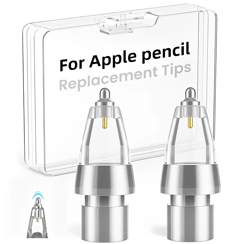 4/1PCS voor Apple Potlood Vervanging Tips Zacht Hard Metaal voor Apple Potlood 1e 2e 3e Anti-slip Potlood Stille Vervanging Tips