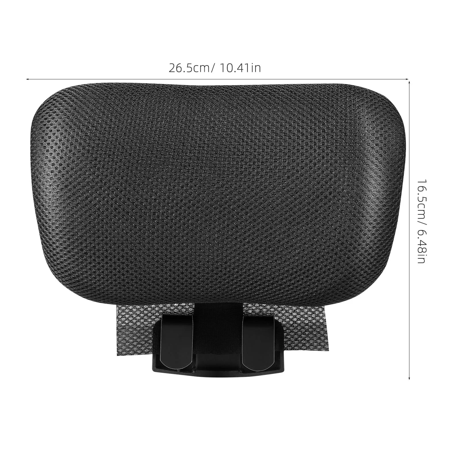 2.6cm cartão preto cadeira de escritório encosto de cabeça travesseiro ângulo de altura ergonômico pescoço suporte malha respirável fácil instalar quadro de móveis