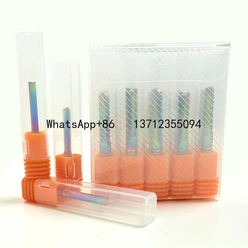 

1piece Two Flutes Straight Slot 3.175mm 4mm 6mm 8mm End Milling Cutter For Wood CNC Engraving Cutters Carbide Endmills Tool