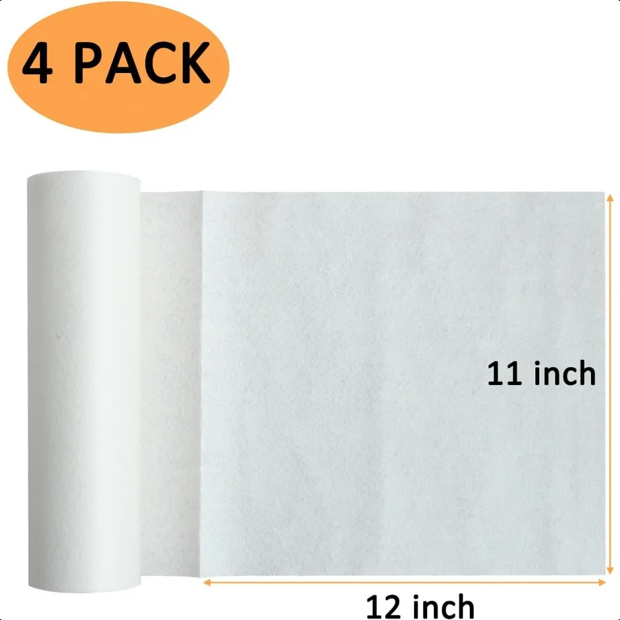 Asciugamani di carta di bambù di ricambio 4 rotoli 80 fogli Asciugamani di carta riutilizzabili lavabili resistenti per cucina e uso quotidiano 11x1