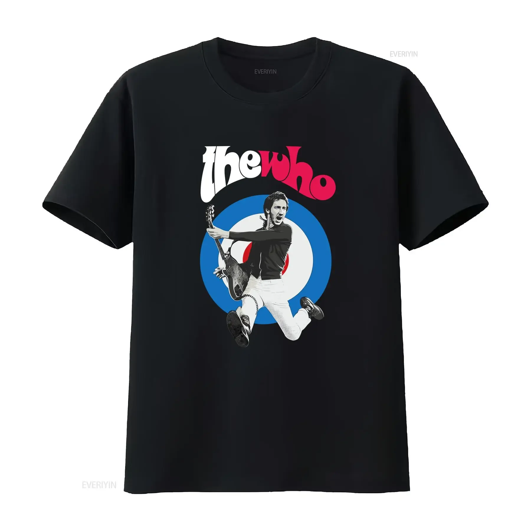 Pete Townshend The Who Heavy Cotton Rock Band T Shirt vintage Washed graphic streetwear Slightly Soft Casual Comfortable