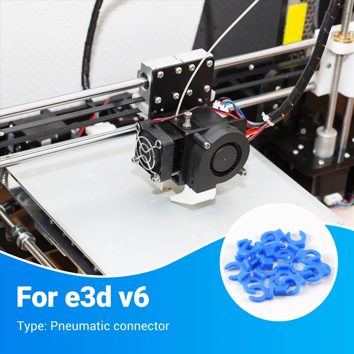 (B63C) 3D Printer Pneumatic Connector Clip Is Suitable for PC4-01, PC4-M6, KJH04-M6, PC4-M5 Pneumatic Connector(20 Pcs)