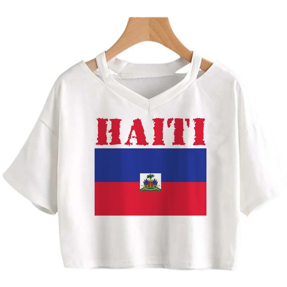 Haiti vintage fairycore yk2 crop top girl trashy 90s kawai t-shirts clothing