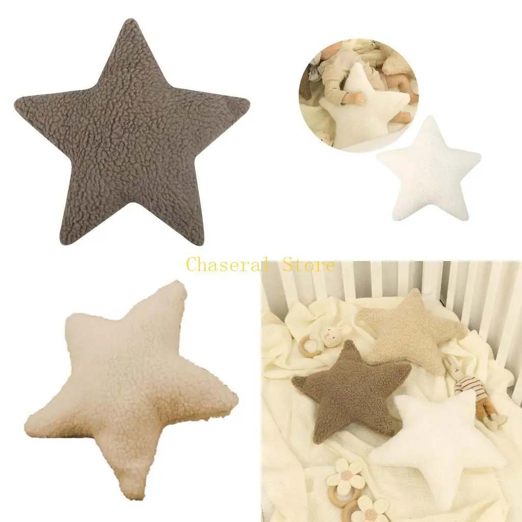 

E7CE Твердые плюшевые украшения для детской комнаты в форме звезды, детская подушка, реквизит, плюшевая подушка для позирования
