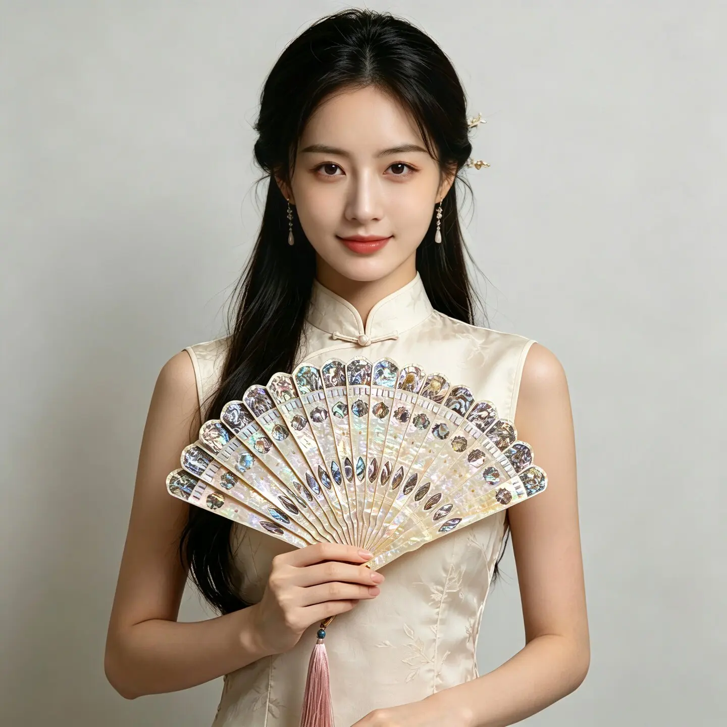 Making Natural Abalone Shell Intangible Cultural Heritage with Real Shell Slices of Snail Fan
