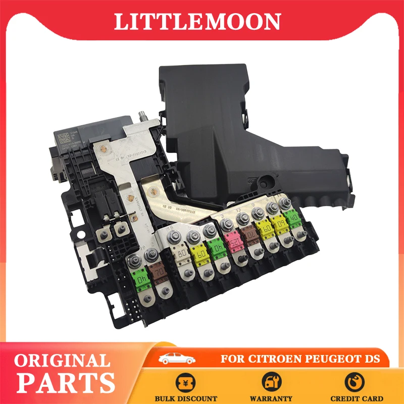 Littlemoon original new battery management module fuse box assembly BPGA 9665878080 6500JE for Peugeot 508 Citroen C4 DS4 DS5