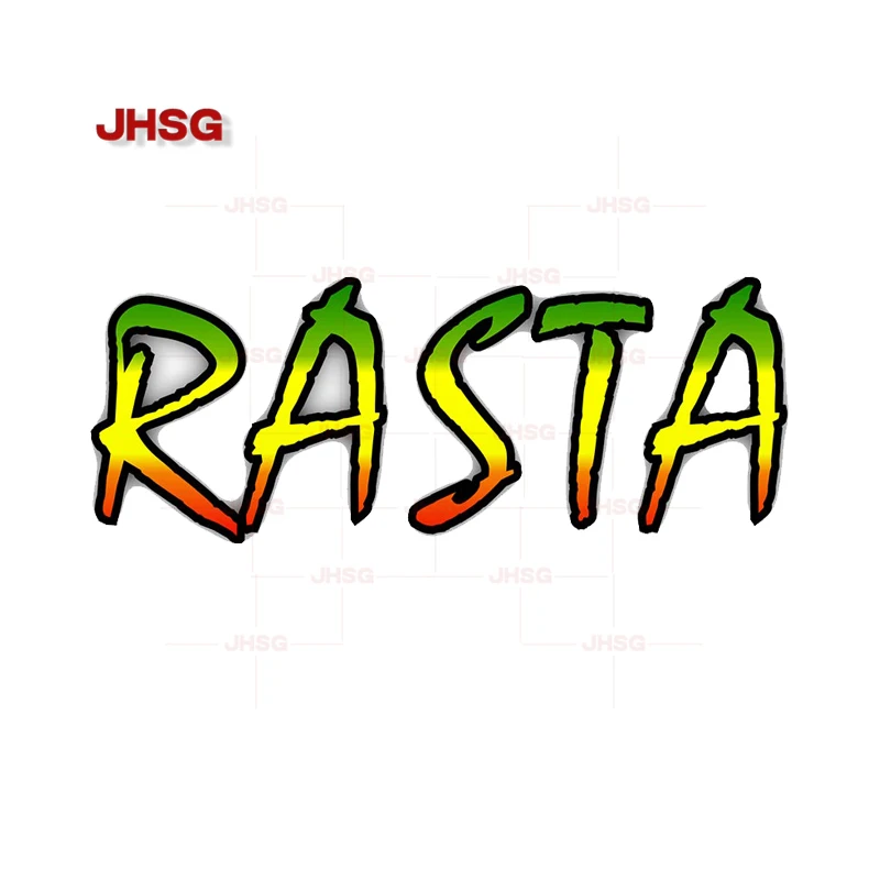 JHSG  High Quality Car Sticker RASTA Vinyl Car Sticker Refrigerator DIY Decal Surfboard Decorative Waterproof Decal PVC Hot Sale