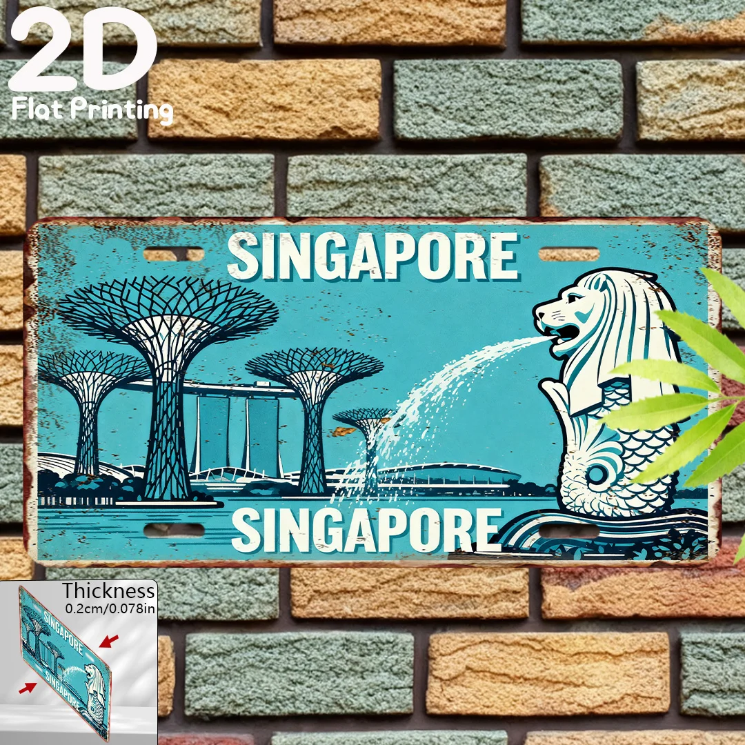 Home Office Singapore - Plaque en métal vintage durable -