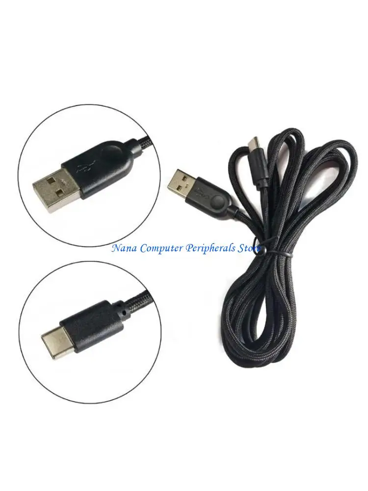 F68C USB C USB Cable, Nylon Braided Fast and Sync Data Line Long Service Line