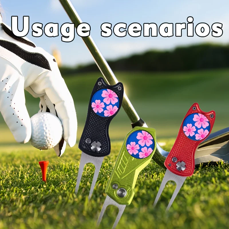 Mazza da Golf con Clip per cappello magnetico-accessori per il Golf attrezzatura da Golf, segni di palline personalizzati, Logo da Golf con fiori carini, migliora la Gol