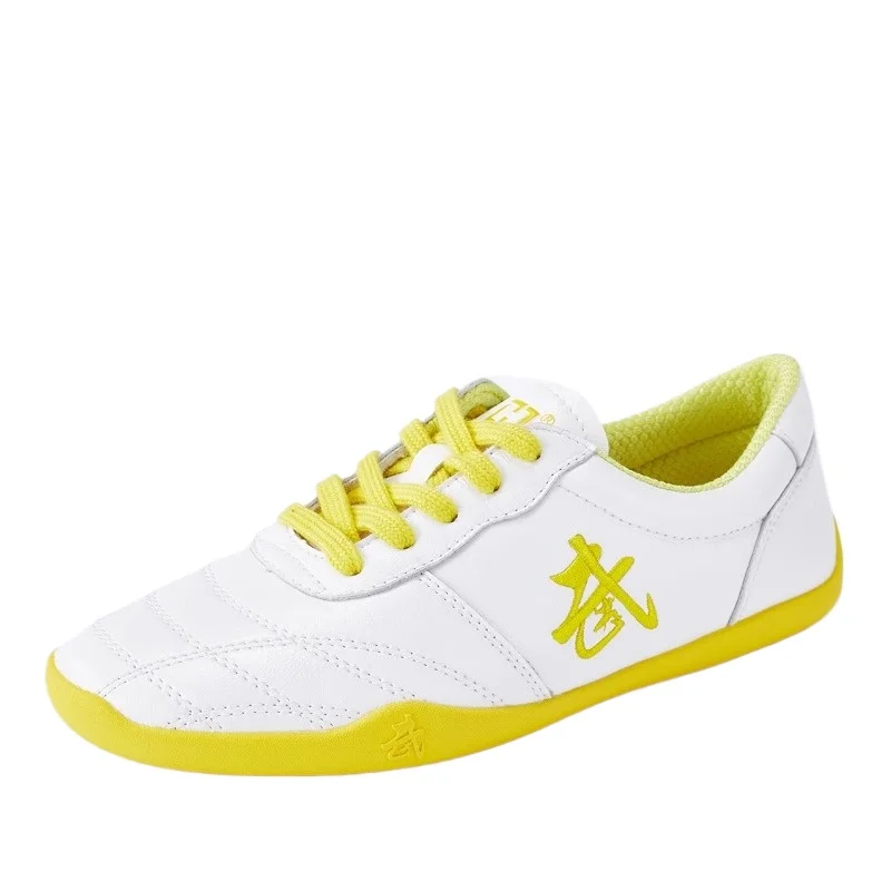 Genuine Cowhide Leather Synthetic LeatherTai Chi Shoes for Kung Fu Wushu Martial Arts Soft Flexible Sole Light weight Men Women