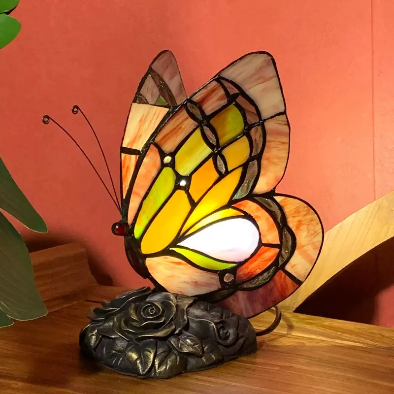 Everbright Store [Butterfly Love Flower] American Retro Butterfly Features, Bedroom Feeding Light, Bedside Night Light