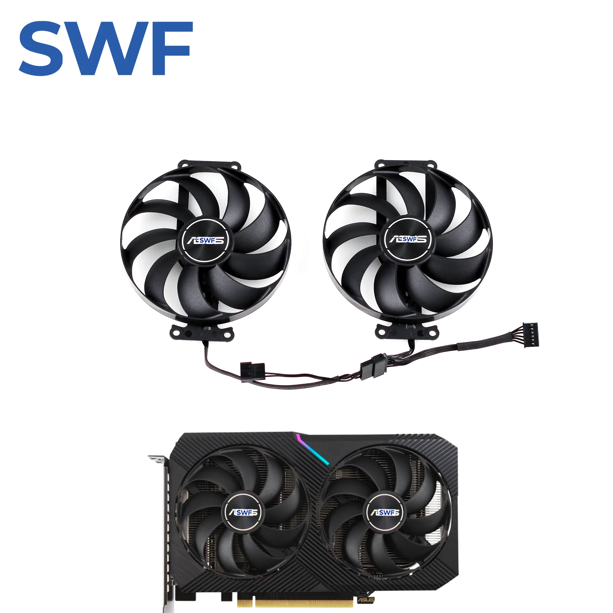 

Охлаждающий вентилятор CF9010U12D 90 мм для ASUS DUAL RTX 3060 TI 8G MINI V2 LHR, охлаждающий вентилятор для видеокарты T129215SU