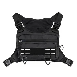 Men Fishing Vest Outdoor Travel Anti-lost Bag Mountaineering Tactical Bag Functional Casual Chest Bag Running Vest Women