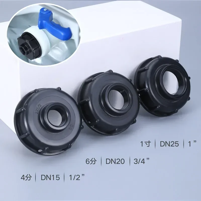 IBC water Tank adapter 60mm Coarse Thread to 1/2" 3/4" 1" Female Thread Connector Tool Garden Watering Valve Fittings