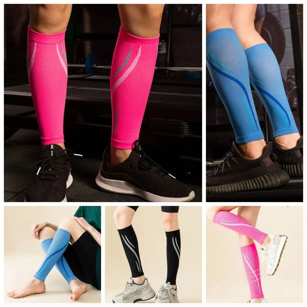 

1 pair Leg Cover Compression Leg Sleeves Breathable Elasticity Calf Compression Sleeve Sweat Absorption Non-Slip