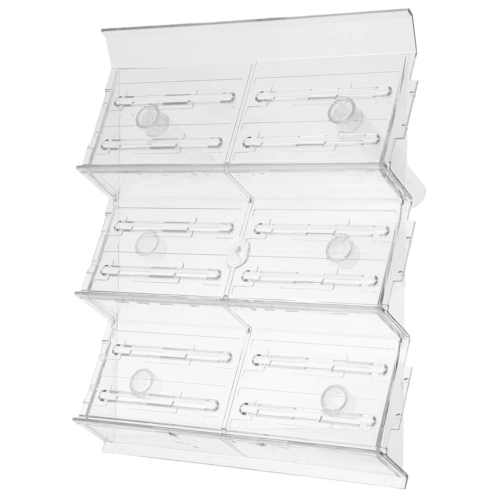 Clear Slanted Step-Shaped Plastic Display Riser 3 Layer for Refrigerated Supermarket Counter Fruit Vegetable Bakery Drink Food