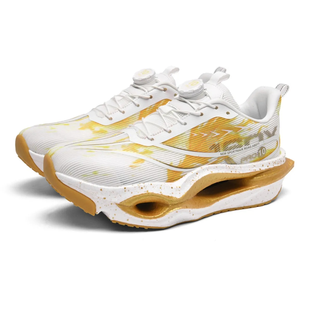 Men Women Carbon Plate Running Shoes Summer Breathable Mesh Racing Sneakers Rotating Buckle Sports Couple Shoes
