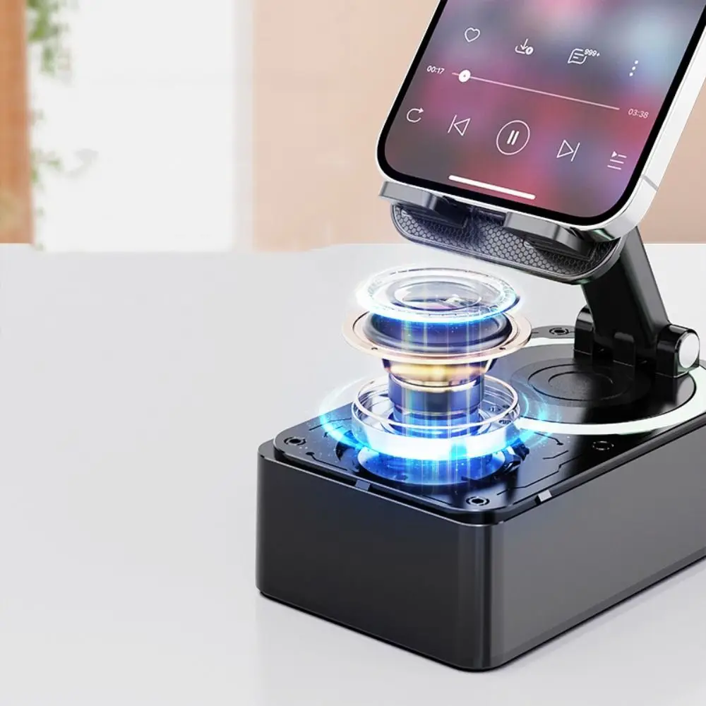 Foldable 3 in 1 Phone Holder Rotating Anti-Slip Pads Bluetooth Speaker Phone Stand Adjustable Multi-Function