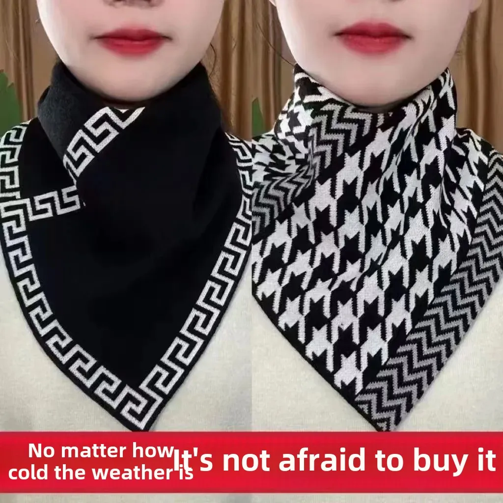 New Fashionable Flannelette Autumn Winter Neck Warmer Korean Style Versatile Neck Cover Warm Elegant Triangle Scarf Motorcycle T