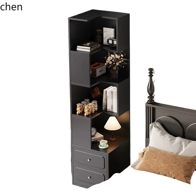 YFY  bedroom raised bedside table storage cabinet French retro bedside rack