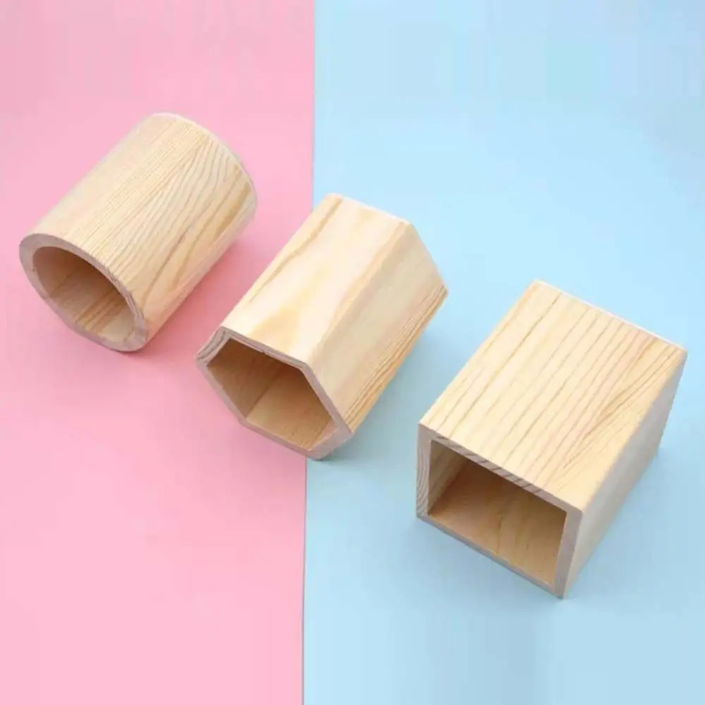 Fashion Lovely Office Organizer Office Desk Accessories Pencil Container Storage Box Pen Holder Wooden Pencil Holders