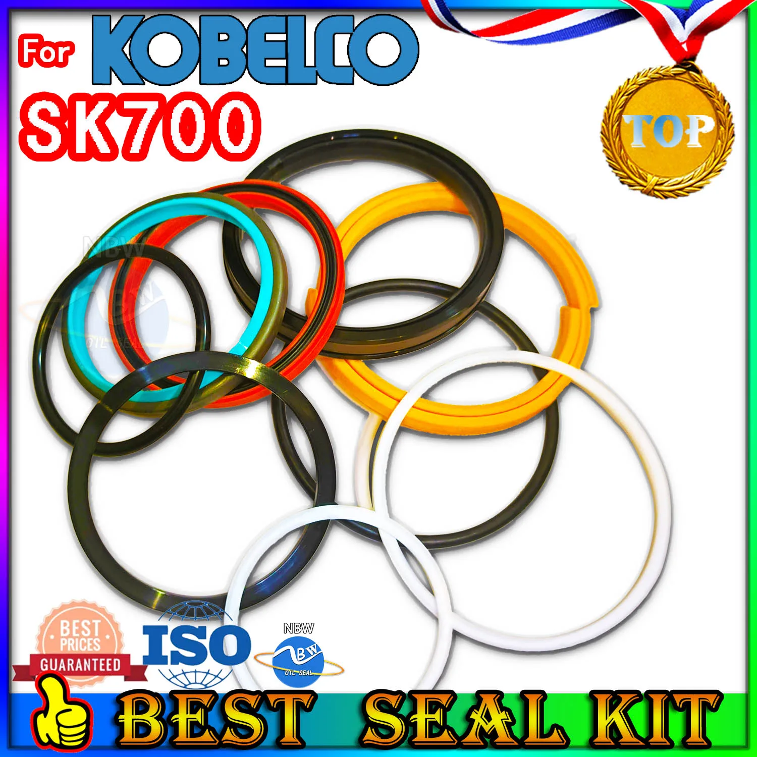 For KOBELCO SK700 Excavator Oil Seal Kit High Quality Repair Floating Rebuild Parts MOTOR Piston Rod Shaft Replacement Dust NOK