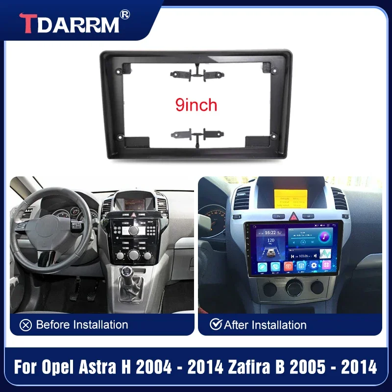 For Opel Astra Zafira 2006 Car Radio Stereo Audio Screen Facia Multimedia Video Player Harness Frame 9Inch