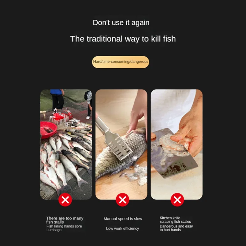 

ABSS-Portable Electric Fish Scraper Waterproof Fish Scale Remover Scraping Fish Scales Tools Fish Scale Cleaner