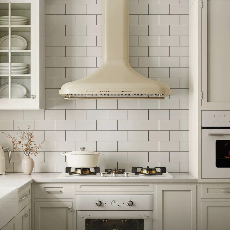 Retro suction French oil machine cream wind white machine gas stove European high value home kitchen