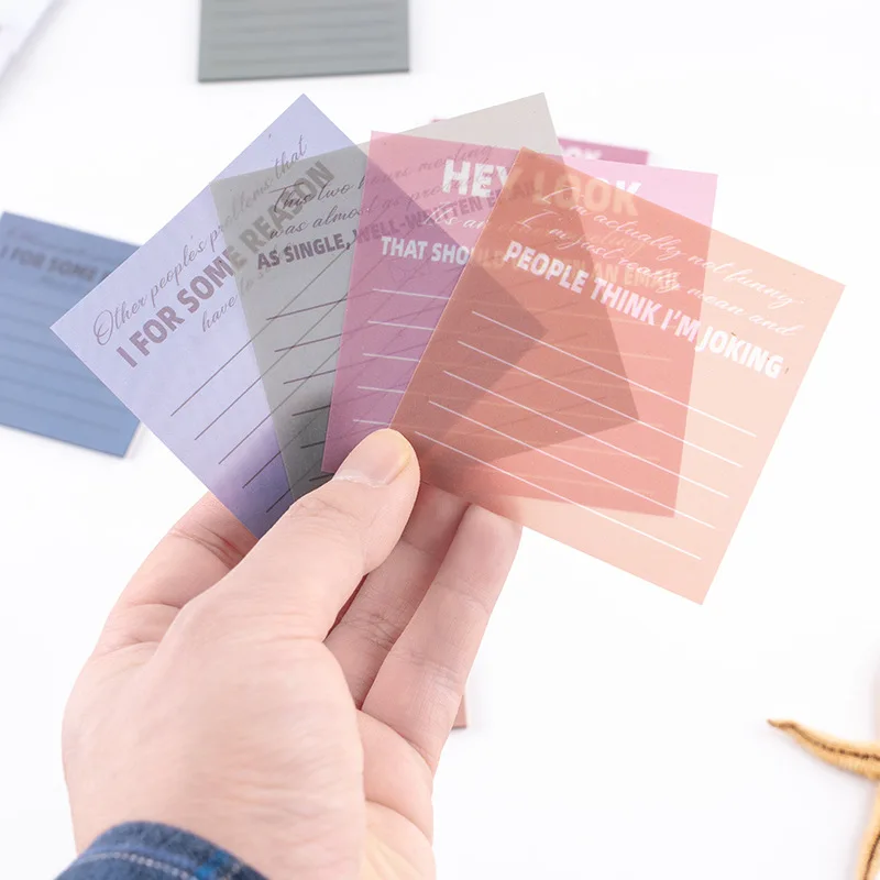 120 Sheets Transparent Sticky Notes To Do List Sticky Notes 2.95*2.95Inch To Buy To Remember To Put Off Memo Pads, Self-Adhesive