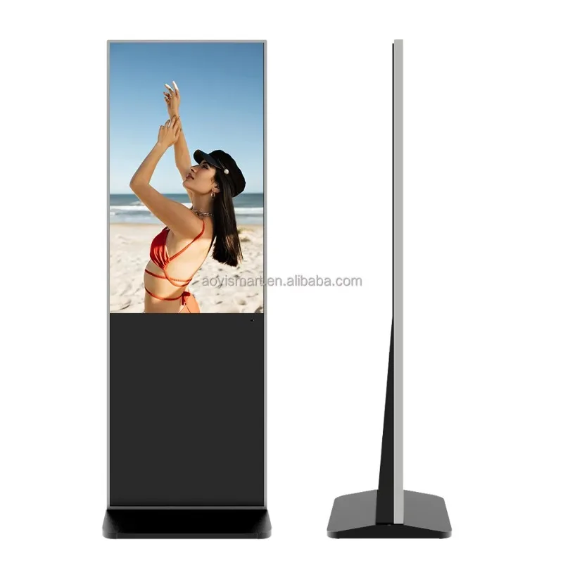 2026 Floor Standing Indoor LCD Advertising Display Touch Interactive Screens AD Kiosk Digital Signage Advertising Machine