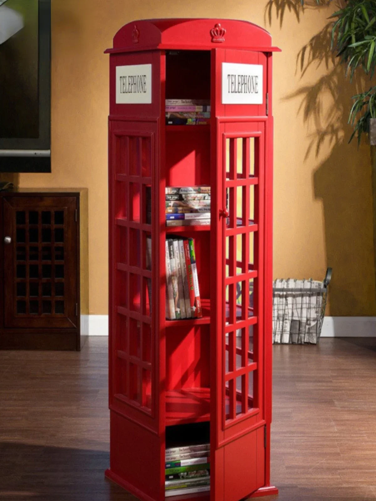 Children's book floor toy storage low cabinet