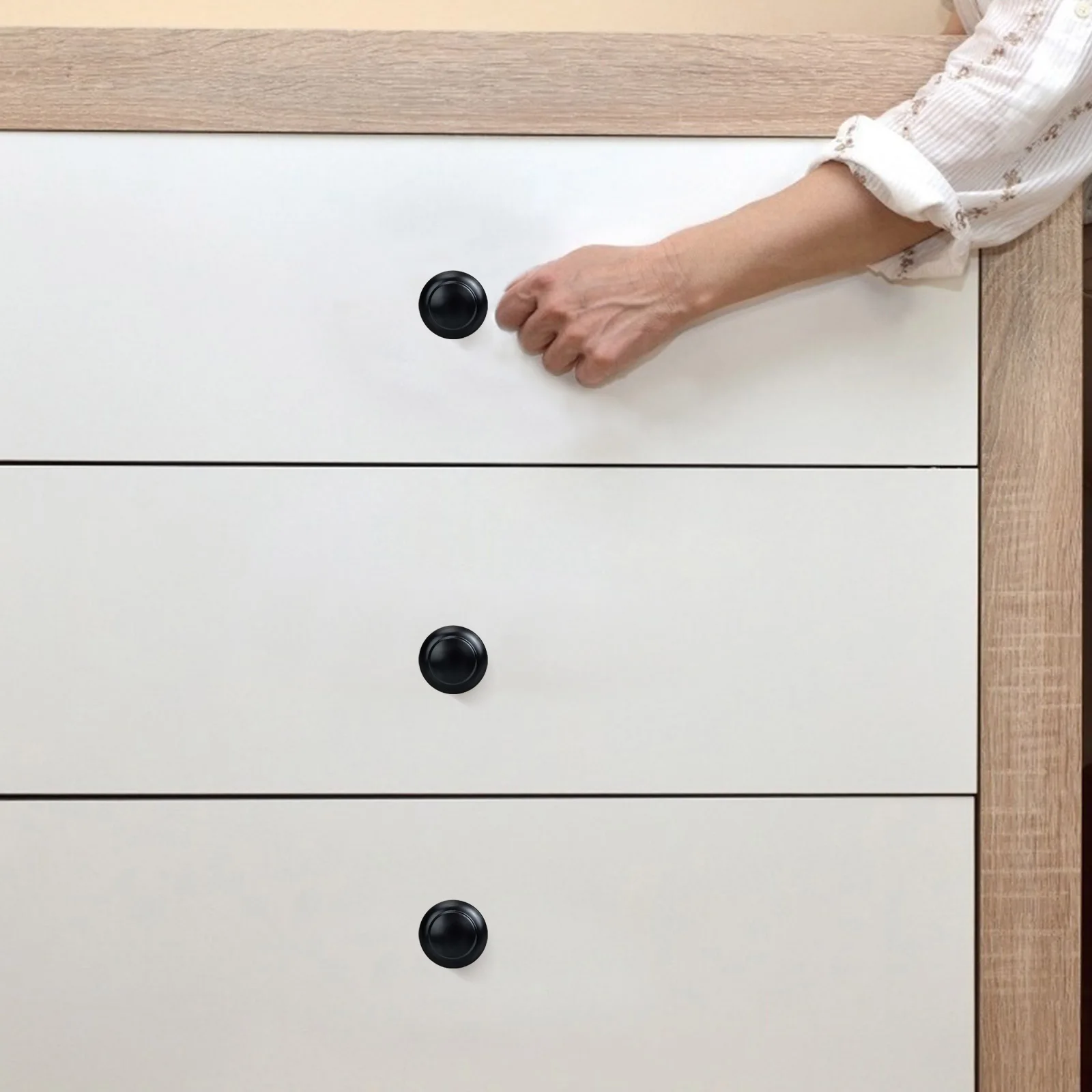 

20Sets Mushroom Style Drawer Knobs Stainless Steel Pull Handle for Cabinet Cupboard Wardrobe Modern Round Door Knobs