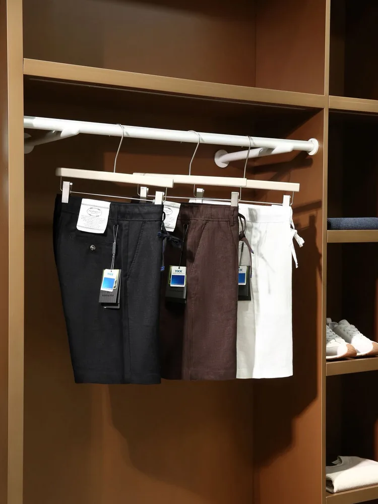 

Italian Sle Men's Soft Linen orts Summer Loose Fit Breathable Faion Urban Straight Leg mid Waist Knee above orts