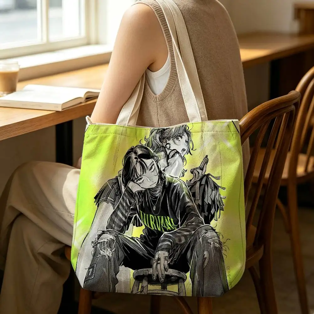The Guy She Was Interested In Wasnt a Guy at All Tote Bag for Women Reusable Shopping Tote Bag Zippered Shoulder Bags Print