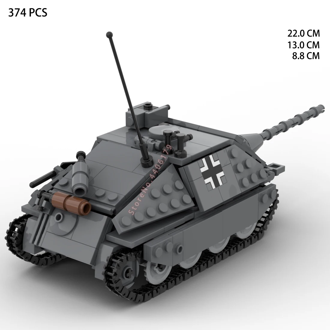 hot military WW2 technical German army Jagdpanzer 38(t) baiting tank Blitz war vehicles bricks weapons Block toys for child gift