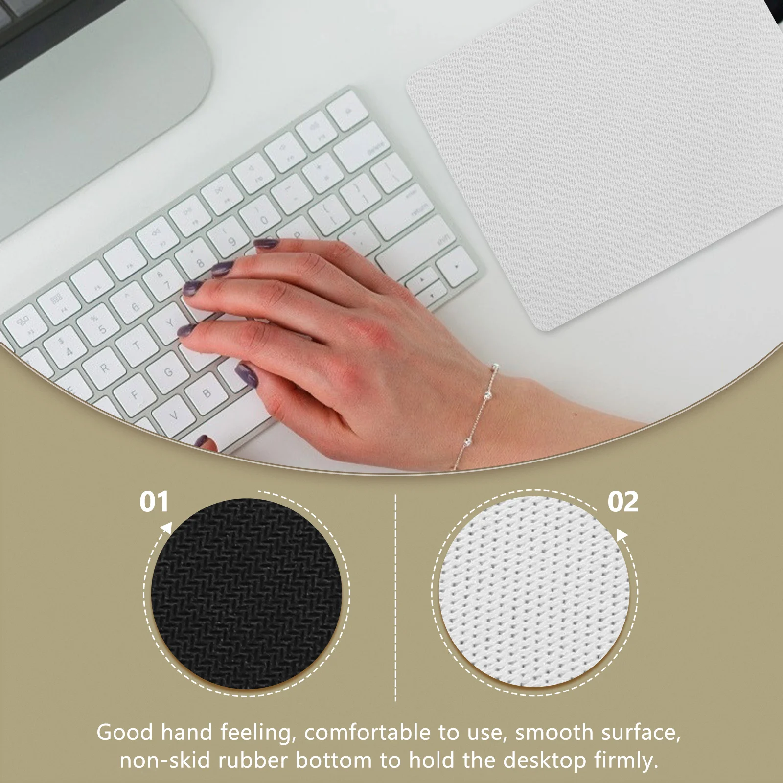 

Blank Mouse Pads 5pcs Premium Sublimation Desk Mat for Computer Laptop Gaming Office Home Decor
