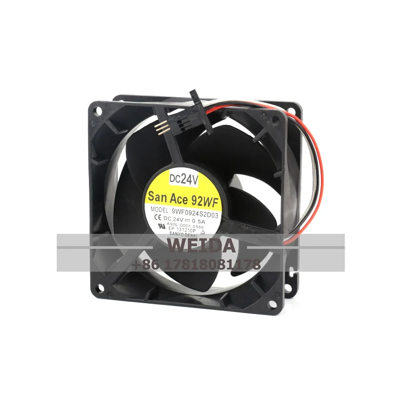 

Case fan Original Sanyo A90L-0001-0586 9WF0924S2D03 9232 DC24V 0.5A FANUC fan 92*92*32MM cooling fan