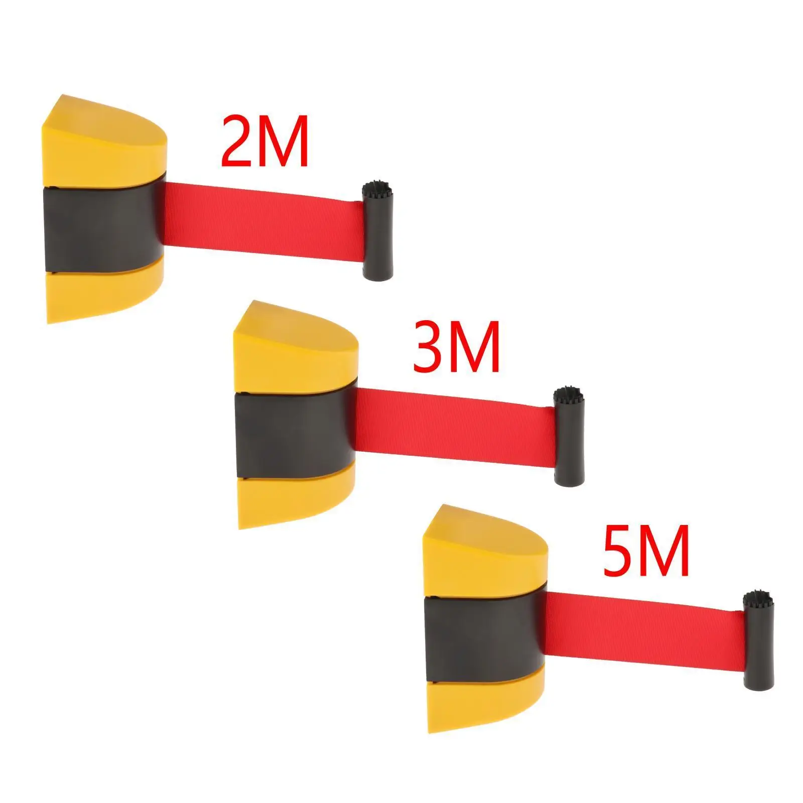 2m // 5m Retractable Tape Barrier Crowd Control Wall Mount for