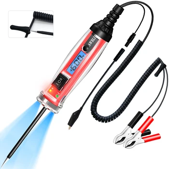 AWBLIN Power Circuit Probe Tester, LCD Digital Automotive Test Light with Voltage Display and Lighting, DC Voltmeter, Elect