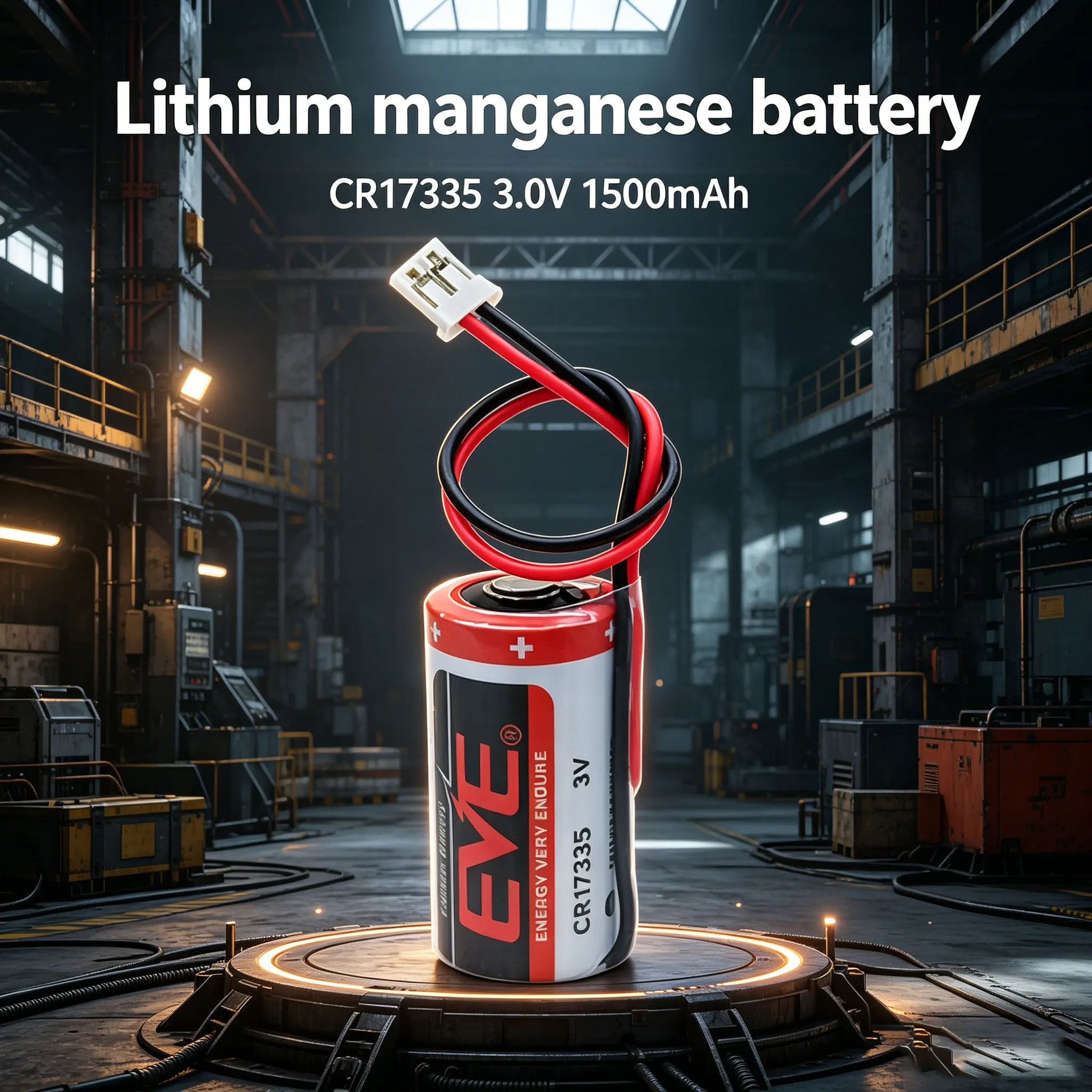 

EVE CR17335 Lithium Manganese Battery 3.0V Industrial Control PLC Servo Drive System Fuel Water Meter Smoke Alarm GPS Locator