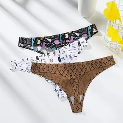 Bragas sin costuras de cintura media para mujer, ropa interior Sexy, Tanga transpirable y cómodo