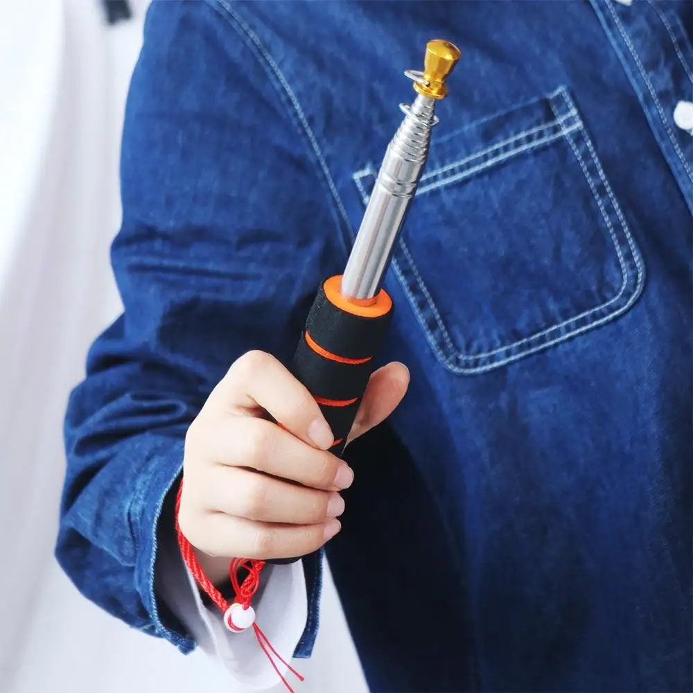 Tourist Stainless Steel Pole Flag Portable Handheld Flag Pole Banner Sponge Handle Tour Guide Flagstaff Teachers