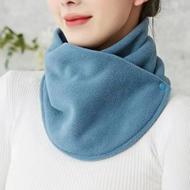 Autumn Winter Warm Thick Scarf Anti Cold Soft Plush Neckerchief Outdoor Mountain Climbing Cycling Fleece Neck Protection Scarves