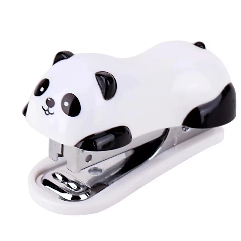 Mini grampeador de mesa Panda fofo, grampeador de escritório, capacidade de 12 folhas, inclui removedor embutido e 1000 peças no.10