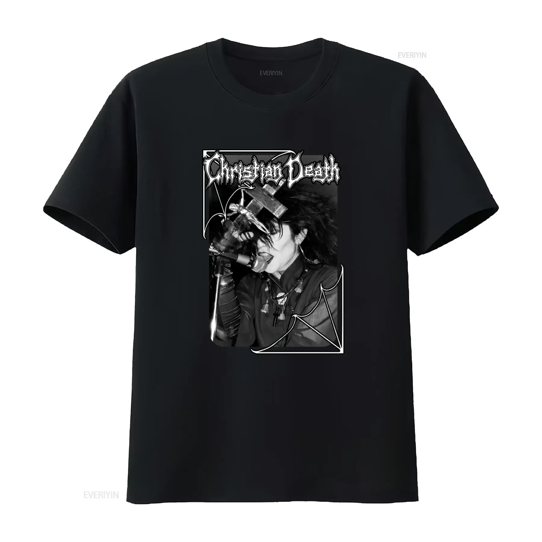 Футболка Christian Death Rozz Williams в стиле готик-панк-рок, винтажная, с эффектом потертости, уличная одежда, с графическим принтом, унисекс, мягкая, эластичная.