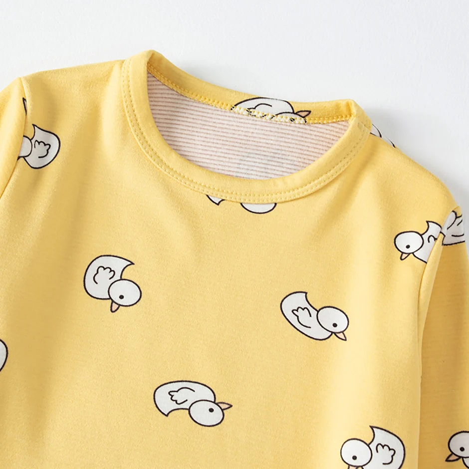 2-teiliges Kinder-Set, Jungen/Mädchen, gleicher Stil, Herbst/Winter, warm, schweißabsorbierend, bedruckt, mehrfarbig, modische Pyjamas – Detail 35