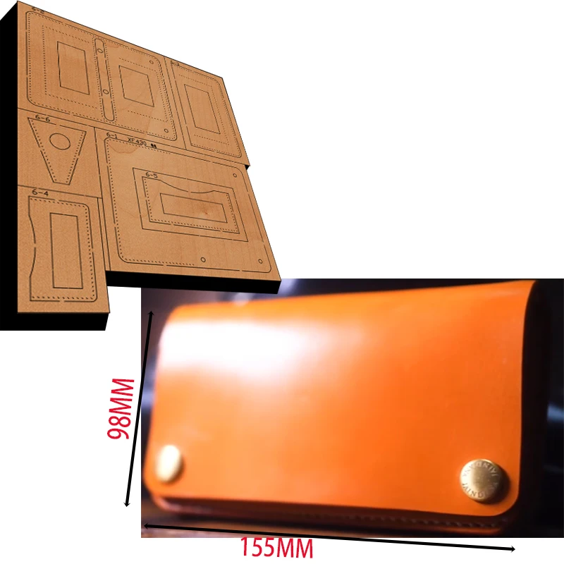 Wallet Leather Craft Punch Hand Tool Cut Knife Mould XF430 New Japan Steel Blade Wooden Die leather craft tools