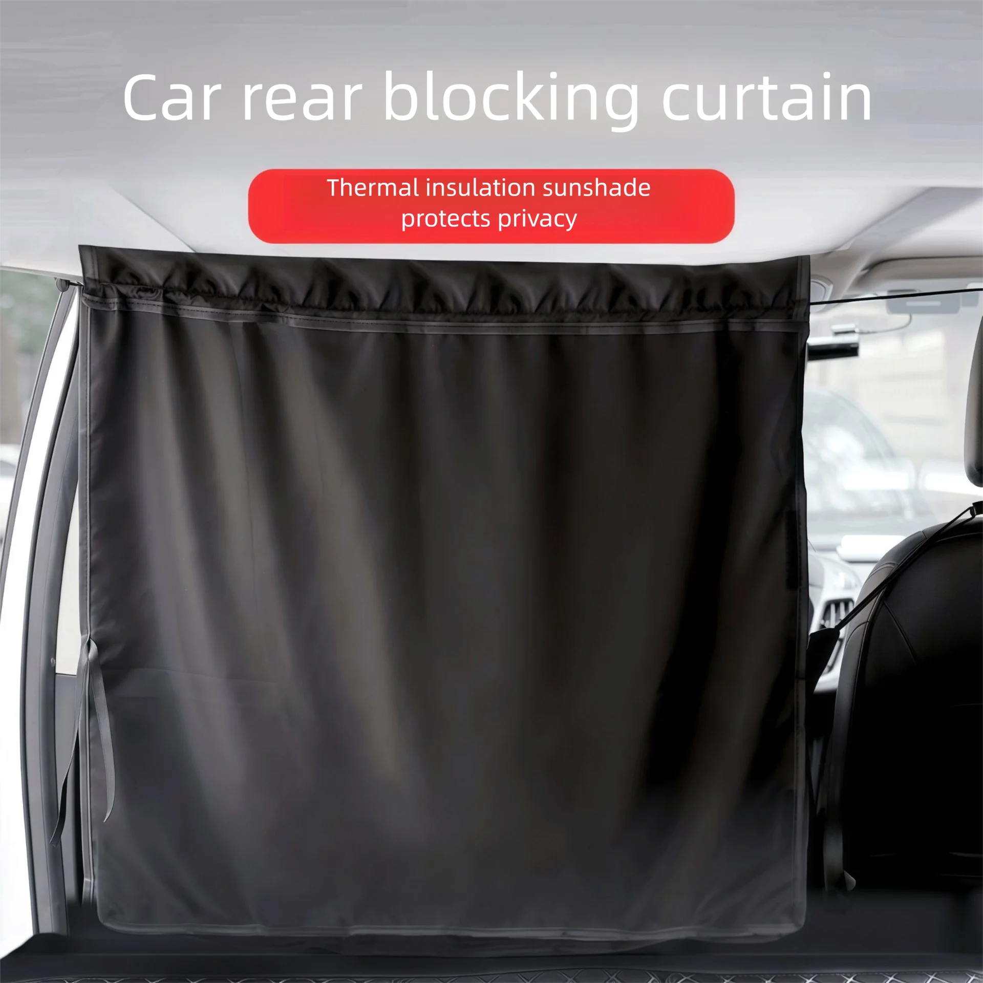 Cortina divisoria para automóvil, protección solar, aislamiento térmico, cortina opaca portátil, cortina de fila trasera para vehículos